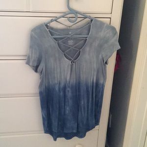 Ombré blue shirt